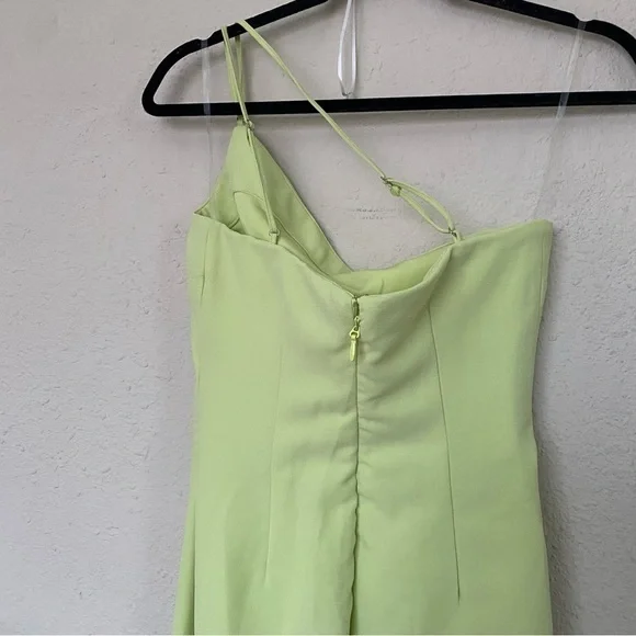 House of CB ‘Alessia’ Lime Feathered Midi Dress NWOT size XS‎ $299 - Picture 8 of 16